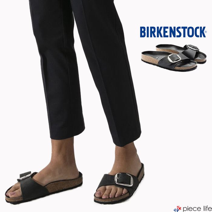 正規取扱店【2024春夏新作】BIRKENSTOCK ビルケンシュトック サンダル Madrid Big Buckle マドリッド ビッグバックル レディース ナロー 23cm-24.5cm ブラック 黒 1006523