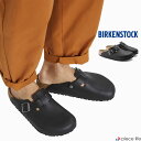 正規取扱店【2024春夏新作】BIRKENSTOCK ビルケンシュトック サンダル Boston Grip ボストン グリップ ナチュラルレザー メンズ オールシーズン 26cm-28cm ブラック 黒 1023458