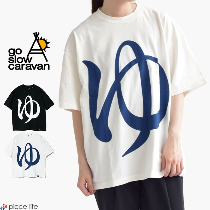 Rakuten - 【P3倍/5％OFF】ゴースローキャラバン go slow caravan Tシャツ USA/C スーパー銭湯ゆったりTEE メンズ レディース ユニセックス 綿 春 夏 秋 ブラック ホワイト M-XL 321914
