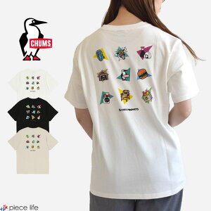 【2025春夏新作】CHUMS チャムス Tシャツ 半袖 半袖Tシャツ かせきさいだぁ アラカルトT コラボ トップス 綿100% メンズ レディース ユニセックス アウトドア ブービーバード ブービー M L XL CH01-2555