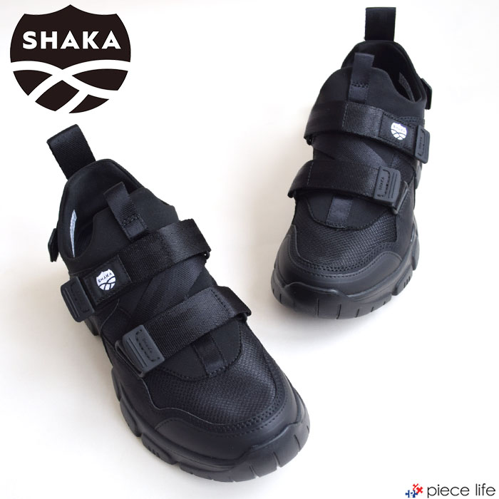 樂天商城 - 【10%OFFクーポン/2025秋冬新作】シャカ SHAKA スニーカー レディース シューズ 靴 Zストラップ スリッポン スリップオン オッター トレイル ラン AT OTTER TRAIL RUN AT 23 24 25cm スポーティ カジュアル アウトドア 歩きやすい 履きやすい 脱ぎやすい ブラック 黒 SK-331