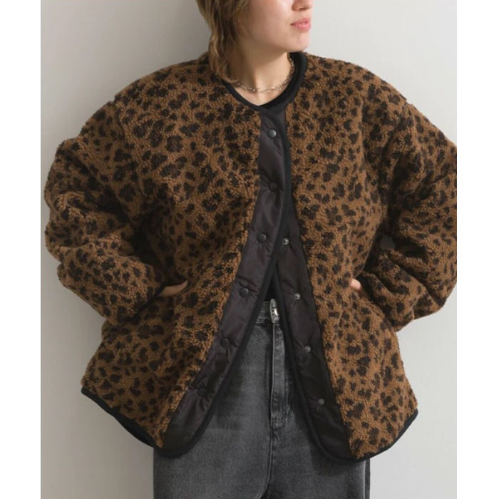 楽天市場】ノーカラー（柄ヒョウ・レオパード）（コート・ジャケット