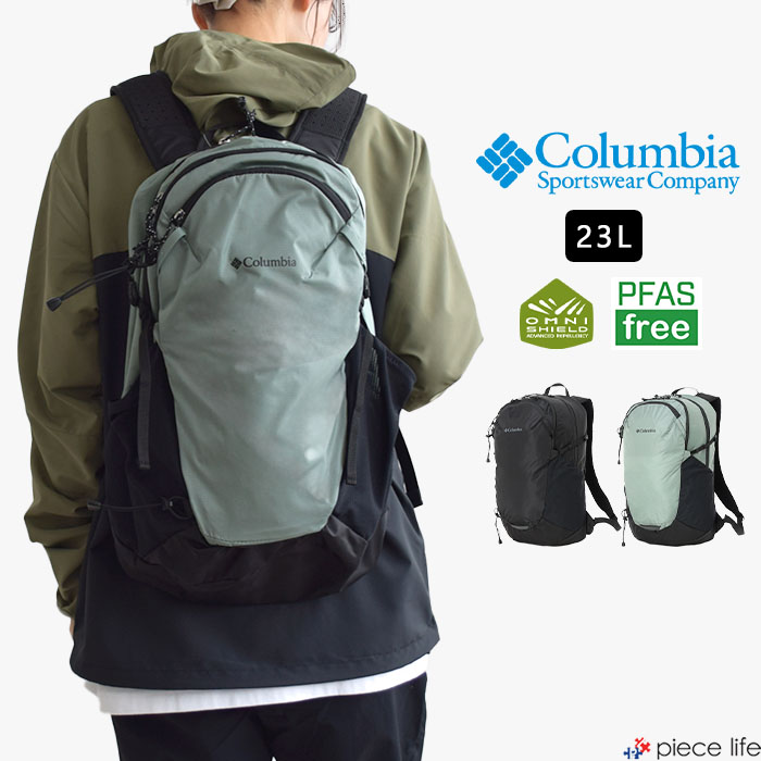 Colombia - 【P3倍/2026春夏新作】 コロンビア Columbia リュック メンズ レディース バッグ バックパック 23L 撥水 軽量 耐久 ナイロン アウトドア 登山 キャンプ オールシーズン ブラック 黒 バードリーライト ロビックナイロン PU7248