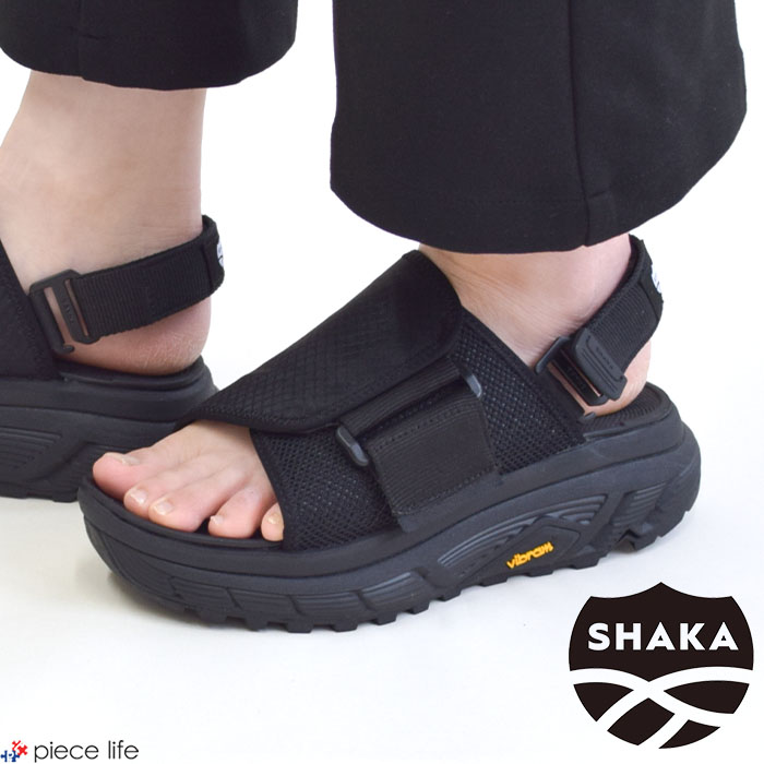 樂天商城 - 【2026年春夏新作】シャカ SHAKA サンダル スポーツサンダル スポサン スライドサンダル アウトドアサンダル メンズ レディース ビブラムソール 2way エクスパッカー VB 軽量 疲れにくい ユニセックス シューズ 靴 アウトドア 黒 くろ ブラック 23-27cm SK-355