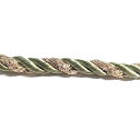 クラフトロープ（中　約径6mm） ツイスト　モスグリーン/ゴールド
