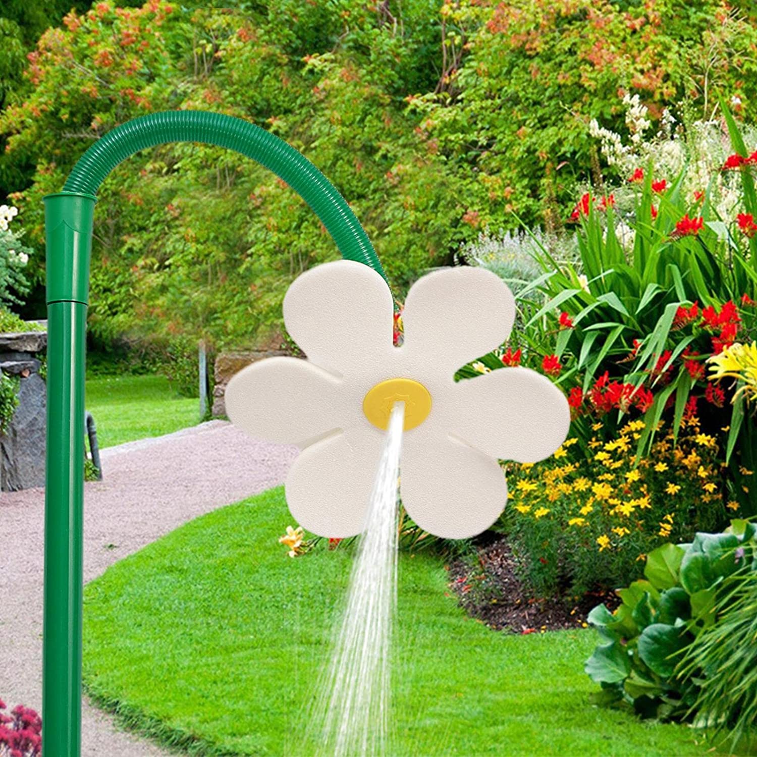 スプリンクラー 360度回転 太陽の花 踊る 面白い 芝生散水スプリンクラー 庭の装飾...