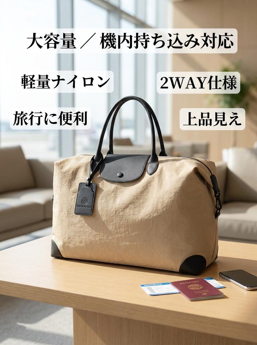 ＼機内持ち込み対応／ボストンバッグ レディース 旅行バッグ LCC 大容量 軽量 ナイロン 肩がけ ショルダー 取り外し可能 ワンカラー ポイント消化 プレゼント ギフト 人気 おすすめ 母の日 父の日 誕生日