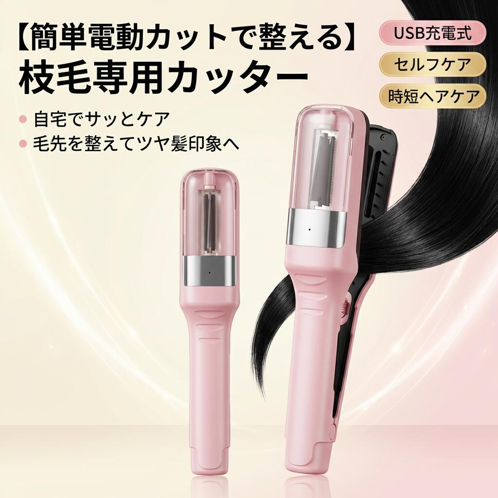 【簡単電動カットで整える】枝毛カット 電動 枝毛専用カッター 枝毛カッター 枝毛...