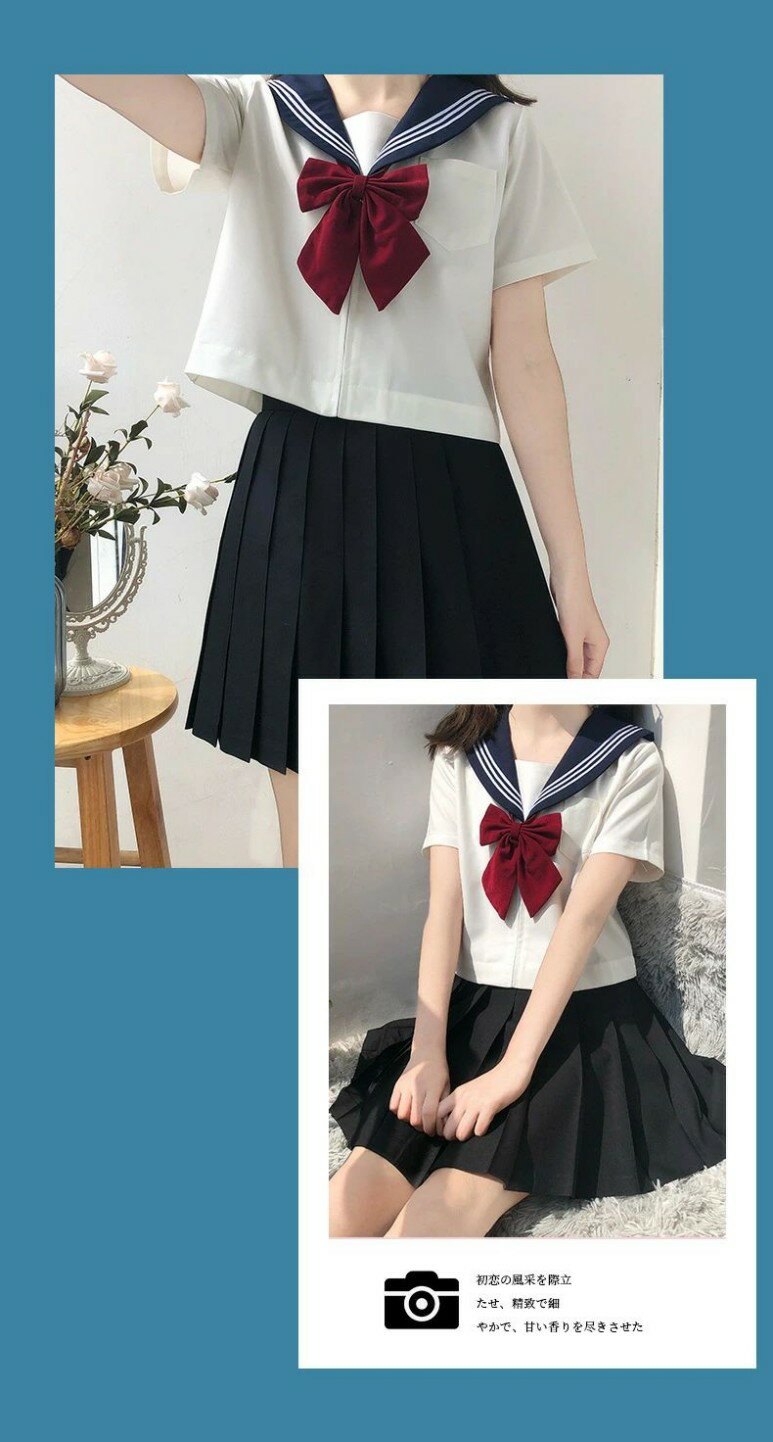 セーラー服 3点セット 制服 コスプレ コスチューム 定番 日常用 可愛い おしゃれ 人気 学園祭 制服セット 学生服 女子高生 制服 高校生制服 学生服 女子高校生 JK制服 衣装 仮装 ハロウィン