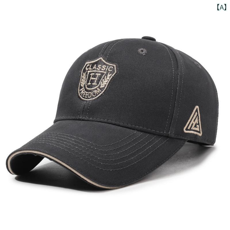 Rakuten - 野球帽 メンズ レディース コットン 通気性 UVカット 小顔効果 ラウンドトップ カーブブリム しっかりしたシルエット シンプル カジュアル 高級感 日よけ サイズ調節可能 アウトドア ダークグレー ブラック オフホワイト カーキ ワインレッド