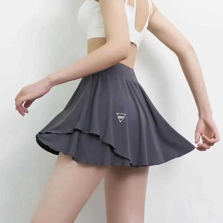 ピースセレクトのミニスカート スポーツウェア 吸汗速乾 レディース フィットネス テニス ヨガ ダンス 春夏 ショート丈スカート ゴルフウェア ストレッチ 大きいサイズ インナーパンツ付き ランニング ポケットあり ジム インナーパンツ付き｜アングル2