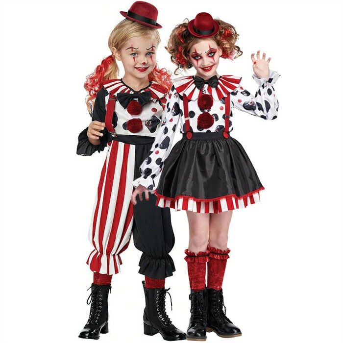 Clown - ハロウィン衣装 子供 ピエロ コスプレ ハロウィン 道化師 仮装 衣装 コスチューム 女の子 コスプレ衣装 子供 ピエロ衣装 ダンス衣装 キッズ 変装 クリスマス 衣装 演劇 発表会 文化祭 舞台衣装 仮装変装 パーティー イベント 学園祭 cosplay Halloween衣装