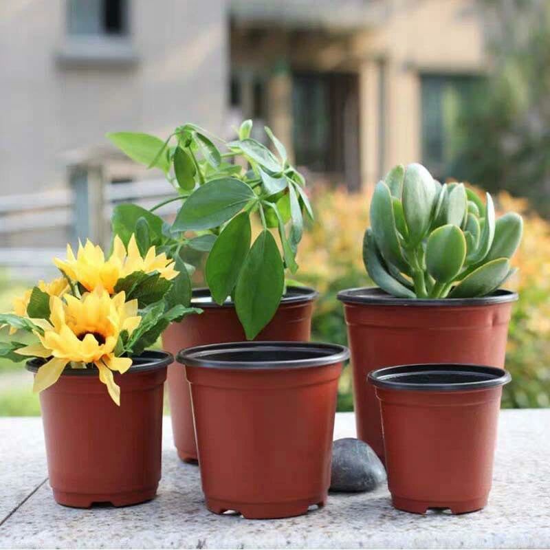 植物育苗ポット 100個 4インチ プラスチック製小型植物ポット フラワーポット 植物...