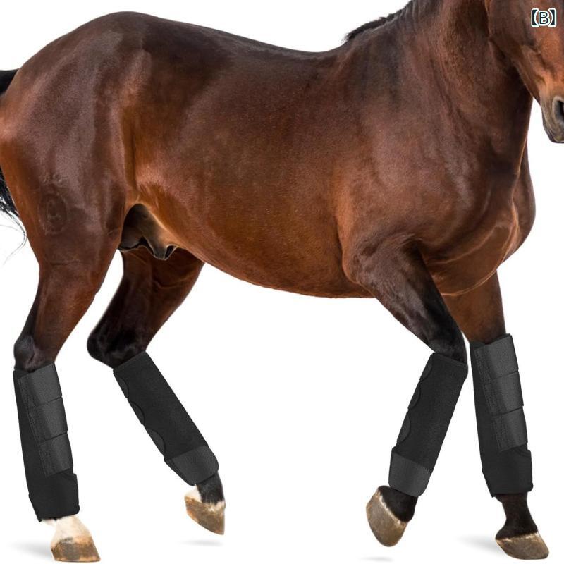 乗馬用 衝撃吸収 ネオプレン素材 レッグガード 馬用脚保護具 プロテクター 高弾力 ...