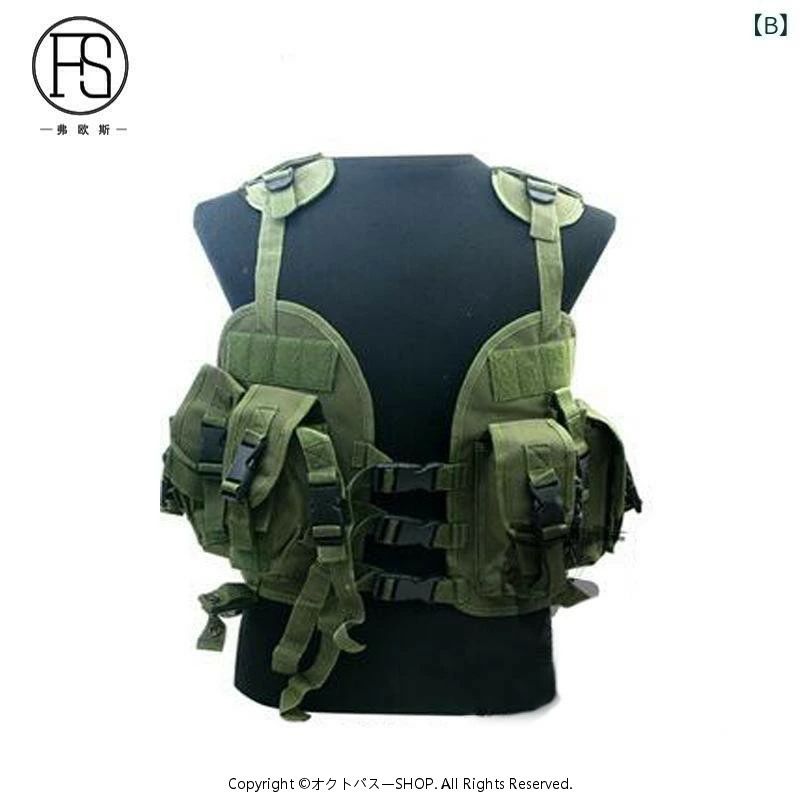 Rakuten - ベスト メンズ レディース タクティカル 迷彩 戦術 アウトドア 多機能 速乾 オックスフォード 布 耐久性 ハイキング 登山 キャンプ 射撃 スポーツ 武術 防身 オールシーズン 黒 緑 カーキ