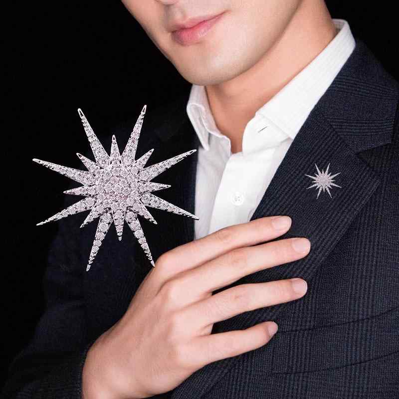 乐天商城 - ブローチ おしゃれ スーツ ピン 装飾品 男性用 六芒星 スーツ シンプル ハイエンド レディース ラペルピン カラー ピン ビジネス 装飾 カップル ギフト