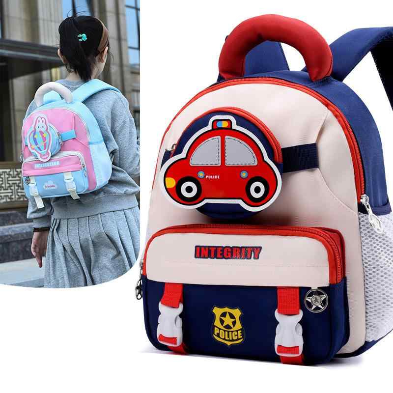 Rakuten - リュックサック キッズ 男の子 女の子 車 キャラクター 幼稚園 3歳から5歳 ナイロン 撥水 抗菌 軽量 負担軽減 かわいい カラフル 通園バッグ 普段使い