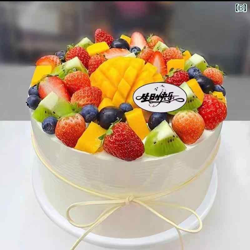 食品サンプル 誕生日 バースデーケーキ スイーツ 模型 業務用 店舗用品 模擬 食品 ...