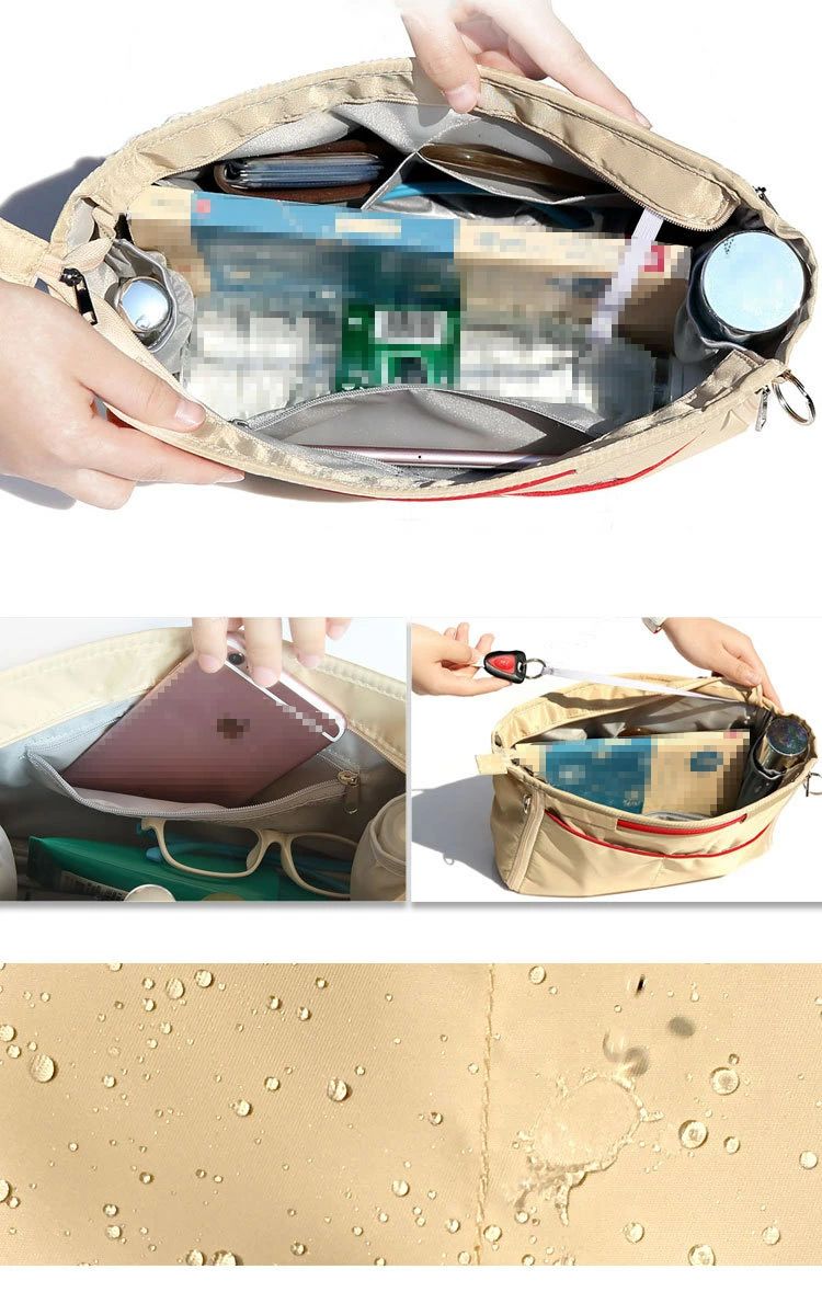 自立型 バッグインバッグ 大きめ 中型 小さめ 軽い 薄型 横型 整理 薄い 取っ手付...