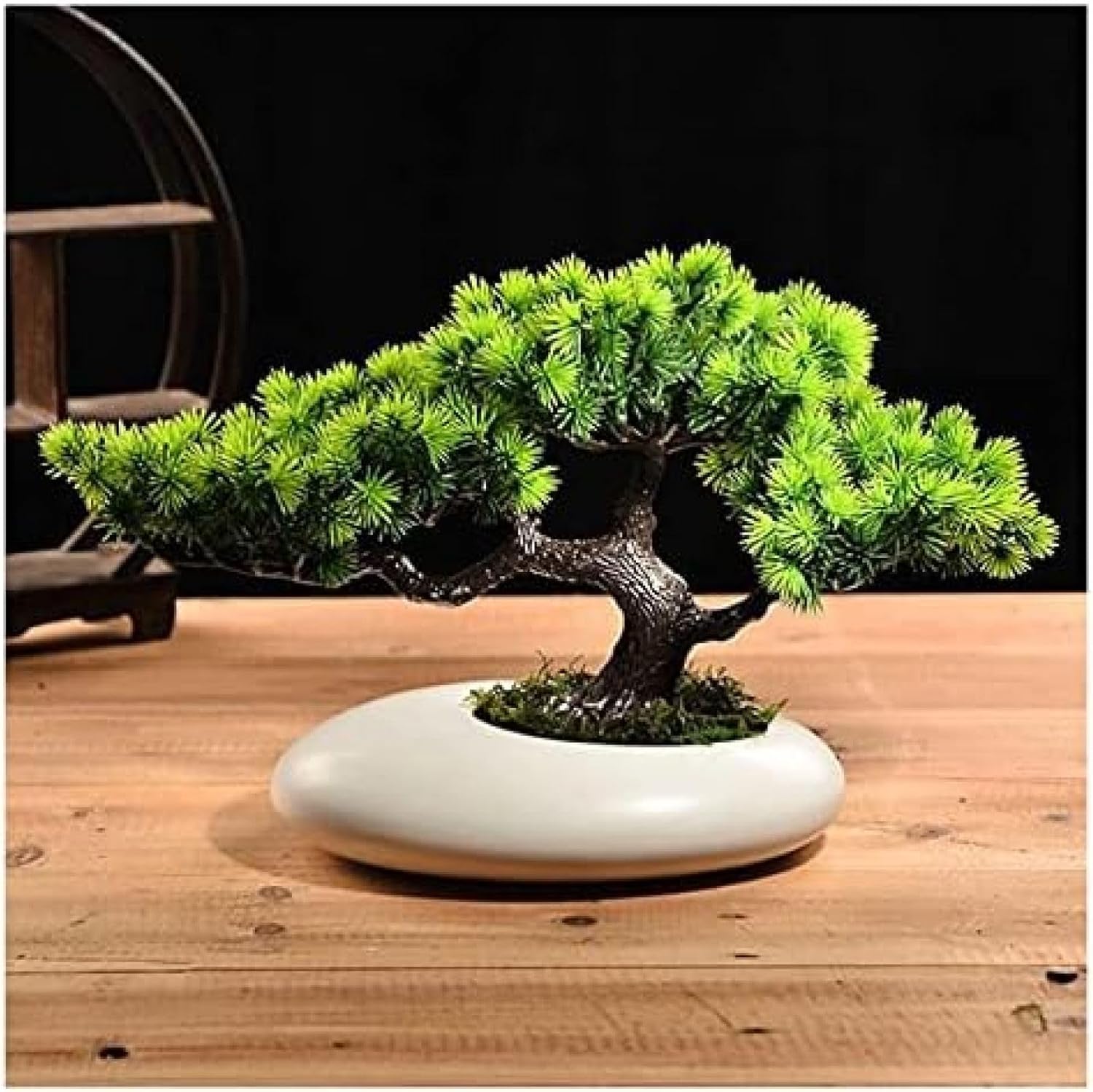 人工盆栽 シミュレーション植物小鉢植物、8インチの室内の家の装飾偽松の木、人工のプラスチック製の装飾品 人工観葉植物