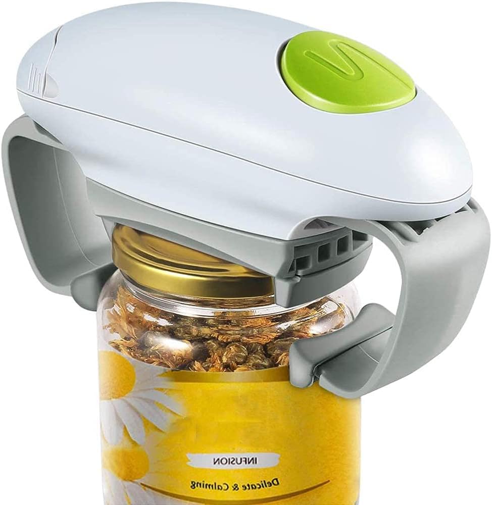 電動ビンオープナー ワンタッチ 蓋開け 電動 瓶オープナー 瓶開け 握力が弱い方に 省力 瓶/調味料蓋/飲..