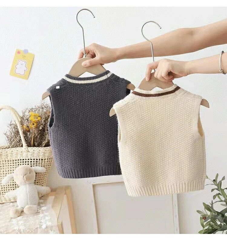 子供 ニットベスト セーター 女の子 男の子 キッズ 春秋冬 アウター こども服 フォ...