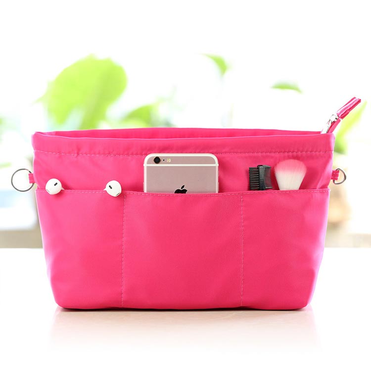 バッグインバッグ 大きめ ファスナー 自立 薄型 軽量 軽い ナイロン 仕切り 整理整頓 レディース インナーバック 撥水 お洒落 可愛い コスメバック 収納バック 大容量 通学 通勤