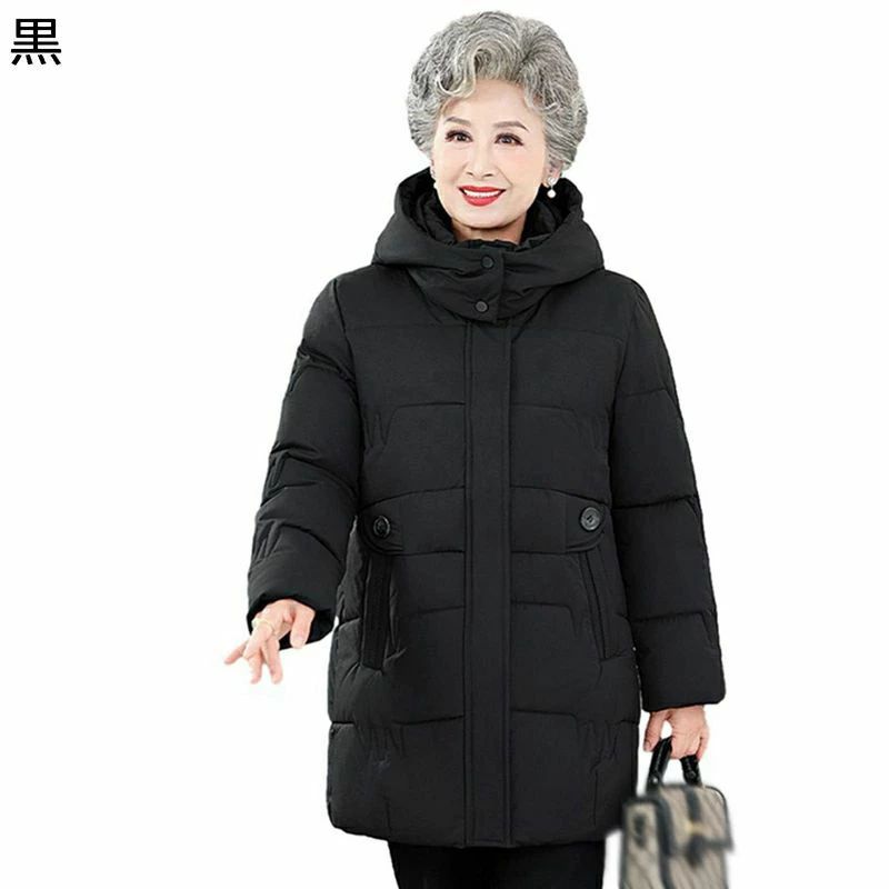 長袖 フー 綿服 中綿 コットンジャケット ジャケット レディース(4)