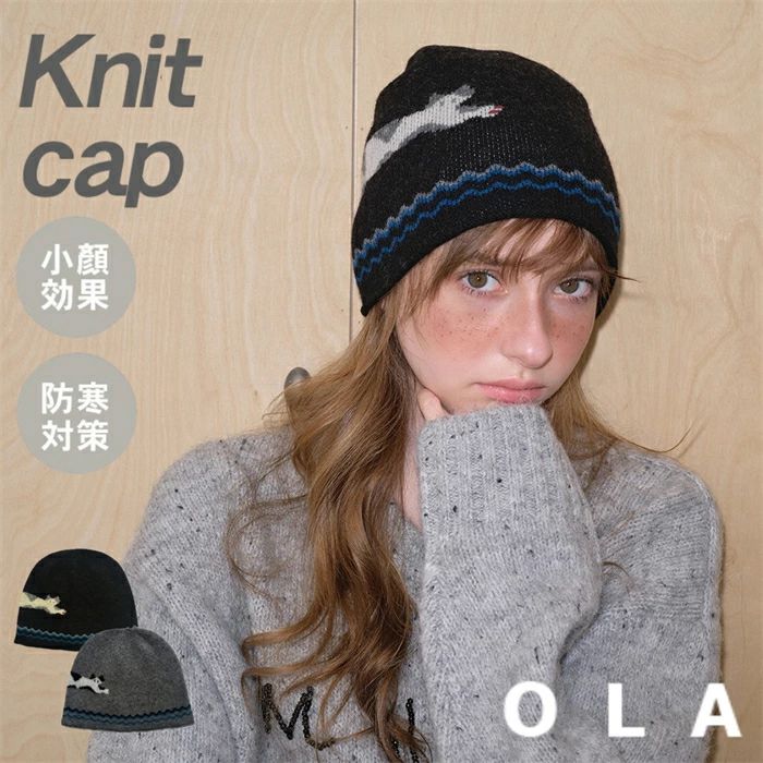 Rakuten - ニット帽 レディース タックニット帽 ニットキャップ 猫柄 ネコ 冬 防寒 小顔効果 大きいサイズ 冬帽子 スノボー 雪 寒い日 ストレッチ性 コーディネート 猫 ウール混 暖かい 保暖 防寒 保温防風 小顔 お洒落 男女兼用 ゆったり