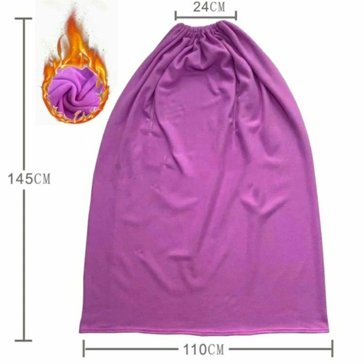 ピースセレクトの145*110*24cm 肌触りなめらか 座浴 よもぎ蒸しマント 袖穴あり 温活 フリース 業務用 軽量素材 よもぎ蒸し 保温性 洗濯可能 改善 マント 自宅 マント エステサロン 家庭用 ヨモギ蒸し 厚手 ベージュ｜アングル2