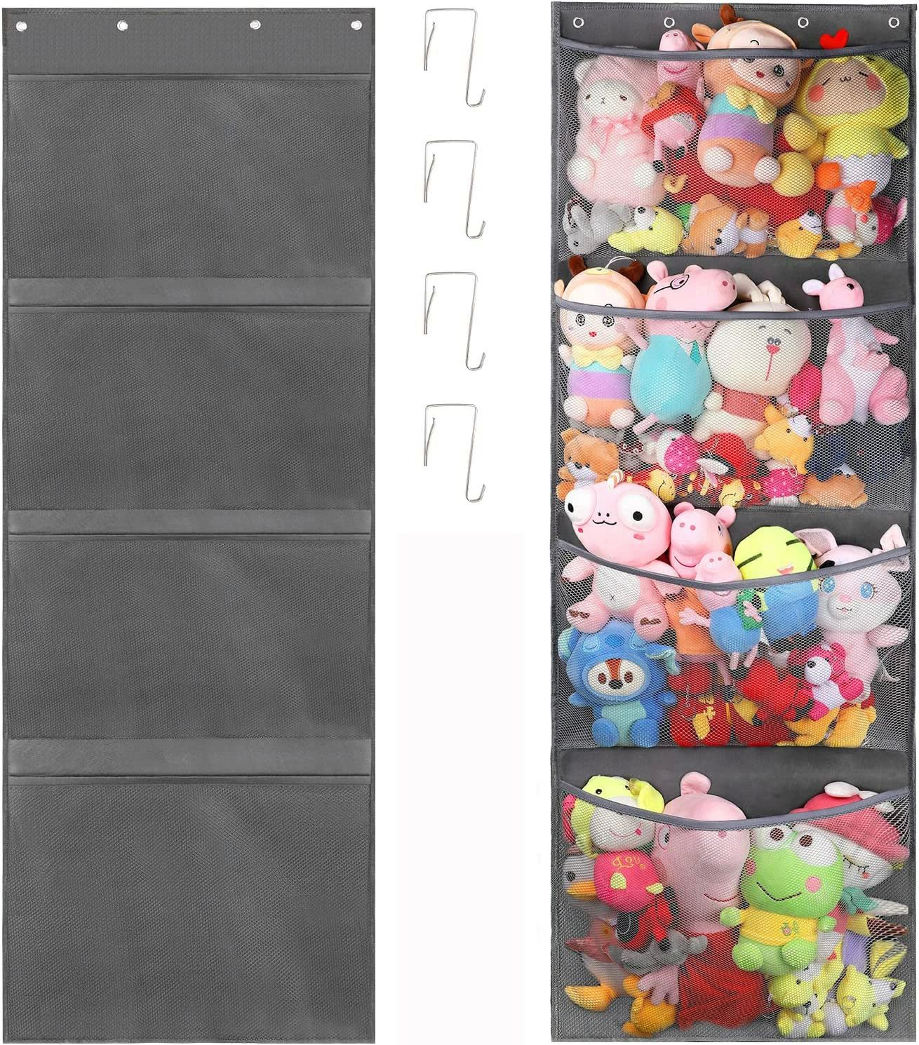 コレクションケース 4段収納ケース ウォールポケッ 収納 ぬいぐるみウォールポケット ディスプレイ ウォールポケット ぬいぐるみ