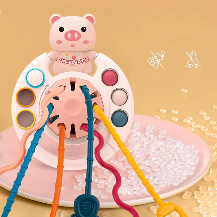 ピースセレクトの9ヶ月おもちゃ 4ヶ月赤ちゃんおもちゃ0歳 カラフル 0歳 引っ張る 音 歯固め 知育玩具 2歳 はがため かわいい ベビー 安全 乳児 3歳 出産祝い 歯がため｜アングル2