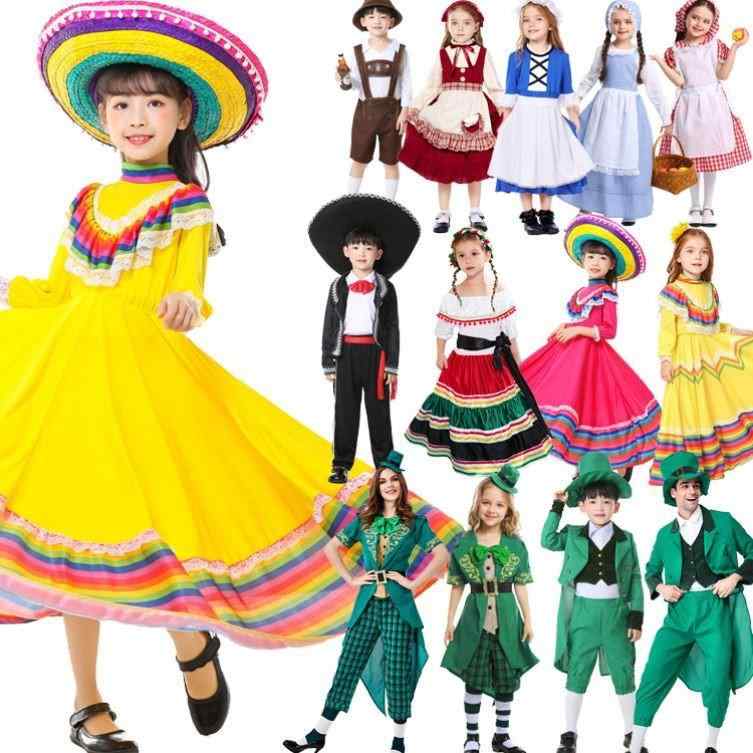 民族衣装 キッズ 子供用 男の子 女の子 発表会 舞台 演劇 ダンス メキシカン フレ...