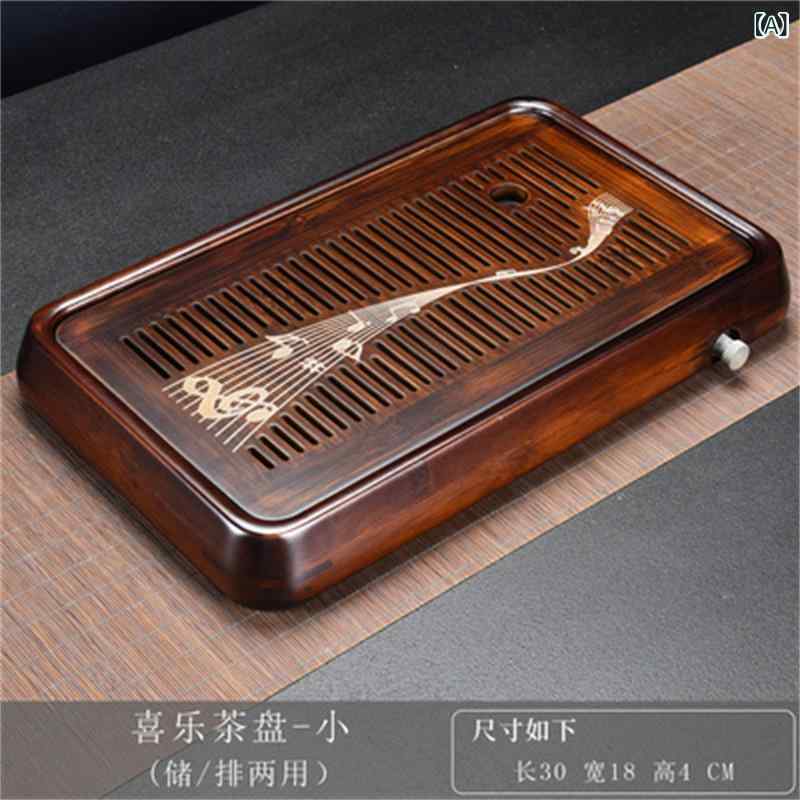 茶盤 竹製 茶器 功夫茶 貯水式 ティートレー フラット お盆 卓上 家庭用 オフィス...