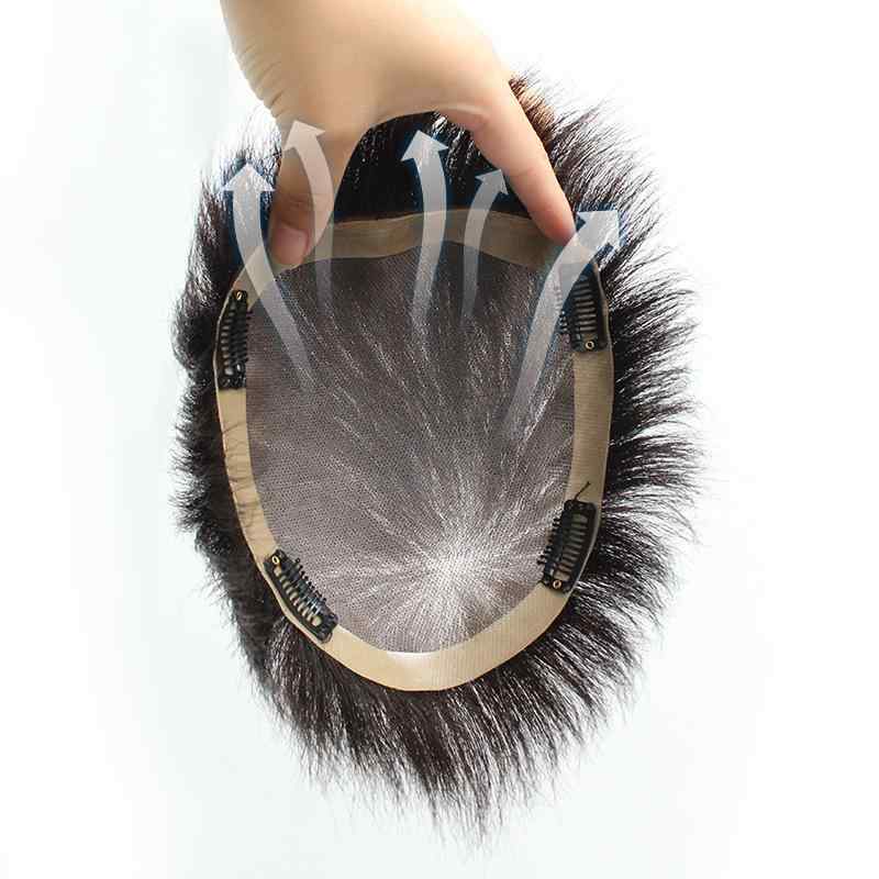 ヘアピース メンズ 男性用 人毛100% 総手植え ショート 部分ウィッグ 自然な仕上がり 通気性抜群 軽量 薄毛 白髪カバー 増毛