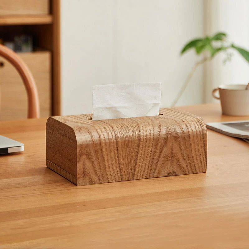 ティッシュケース ティッシュボックス 木製 ナチュラルウッド 22*14*8.5cm 26.5*14*8.5cm おしゃれ 北欧 木目 ウッド 無地 無垢 ティッシュ ティッシュペーパー キッチ 3