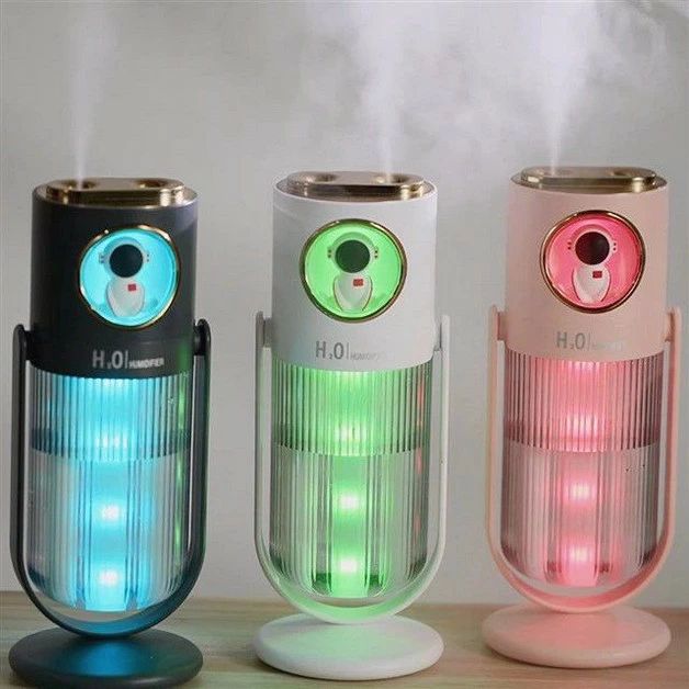 加湿器 くまモデル 卓上加湿器 小型 ライト付き おしゃれ 可愛い 380mL 大容量 2000mAh アロマディフューザー 霧吹き加湿器 暖房乾燥対策 加湿器 プレゼント誕生日ギフト