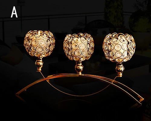 水晶キャンドルホルダー 金色 キャンドルスタンド エレガント キャンドルホルダー アンティーク風 おしゃれ かわいい アイアン キャンドルライト キャンドルスタンド ろうそく立て 蝋燭立て お香 灯り お香 灯り ゴールド