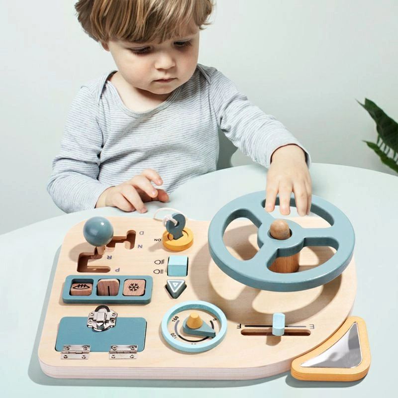 モンテッソーリ知育玩具 おもちゃ 男の子 女の子 ビジーボード 木のおもちゃ プレゼント ランキング 鍵 おもちゃ 教材 クリスマス プレゼント 贈り物 1 2 3歳誕生日 3