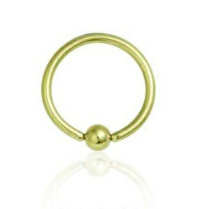 ボディピアス レディース メンズ ゴールドキャプティブリング ボールクローザーリング 18ゲージ18G cbr bcr メール便 送料無料 プチプラ プレゼント...
