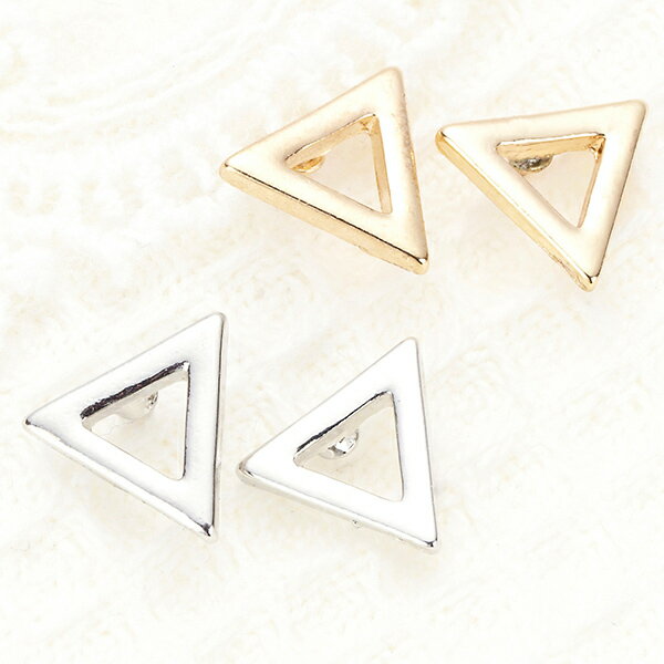 ピアス つけっぱなし レディース スタッド ステンレス製ポスト 低金属アレルギー トライアングル シンプル オシャレ 普段使い メール便送料無料 春夏秋冬 大人...