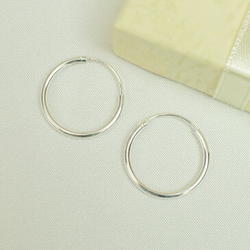 シルバー925フープピアス 18mm リングピアス 金属アレルギー対応 silver925 レディース ユニセックス メール便 送料無料 春夏 大人気 あす楽