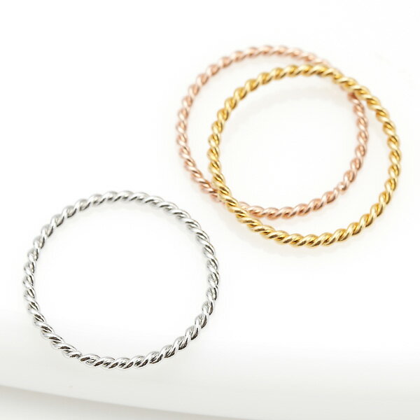 リング レディース 指輪 ステンレス 金属アレルギー対応 傷つきにくい シンプル スクリュー ツイスト ねじりデザイン オシャレ デイリー メール便 送料無料 プレゼント 春夏秋冬 大人気のサムネイル