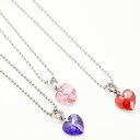 ネックレス レディース サージカルステンレス ハートモチーフ ジュエル ストーン ボールチェーン ガーリー 金属アレルギー対応 メール便 送料無料 プレゼント 春夏秋冬 大人気 あす楽