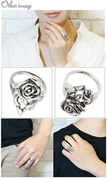 シルバー925製一輪の薔薇リング 大ぶり バラ フラワー お花 ロック ゴシック 目立つ インパクト 銀 シンプル レディース メンズ ユニセックス ギフト 送料無料 販売期間限定セール プレゼント 秋冬