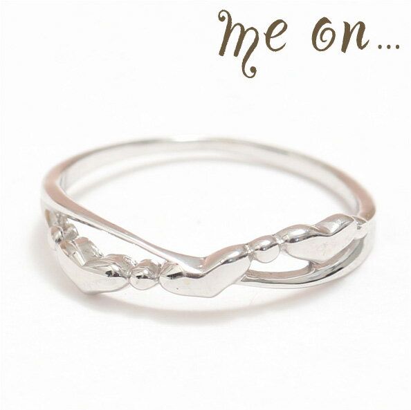 me on... K10ホワイトゴールド ハートデザイン ピンキーリング 発送目安:2〜3週間 送料無料 プレゼント 秋冬 大人気