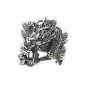 リング メンズ バーニングブル シルバー925 いぶし 燻し ドラゴン デザイン 指輪 竜 龍 プレゼント 送料無料 春夏秋冬 大人気