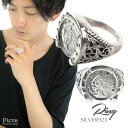リング メンズ シルバー925 指輪 銀製品 インディアン 滑らか 高品質 シンプル プレゼント カッコいい 普段使い シルバー 燻し 透かし彫り ユニセックス...