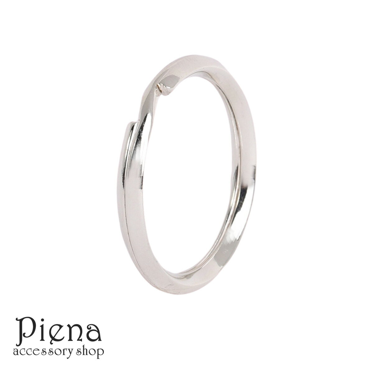 キーリング レディース メンズ シルバー925製 1個売り 26mm 山切り 2重カン パーツ 金具 シルバー キーホルダー バッグチャーム クラフト 手芸 D...