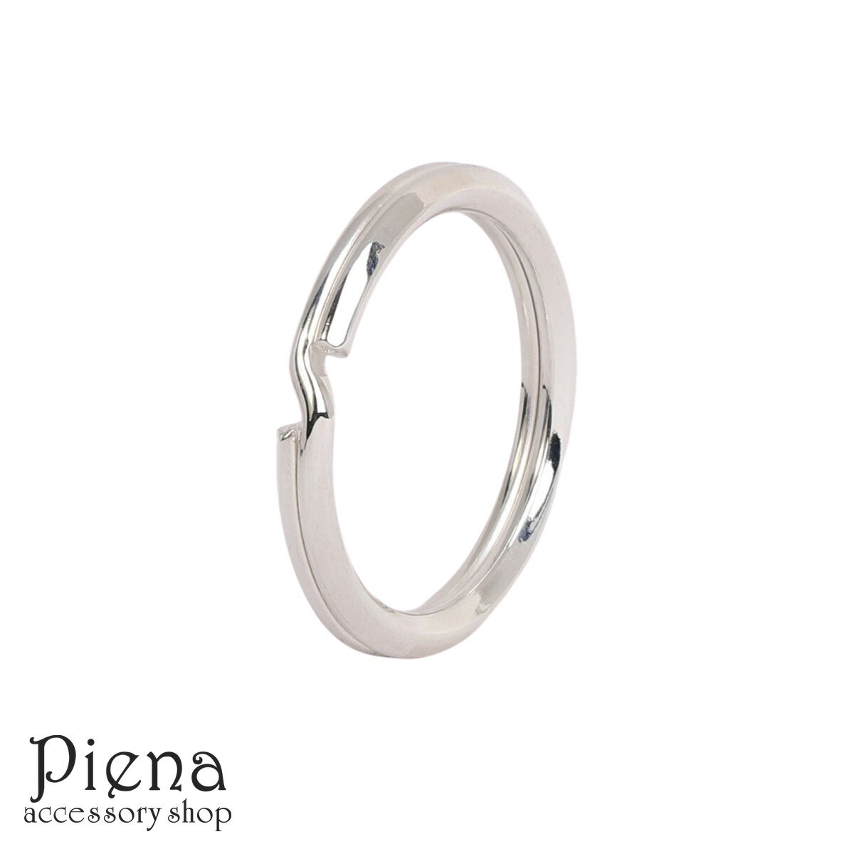 キーリング レディース メンズ シルバー925製 1個売り 3cm 山切り 2重カン パーツ 金具 シルバー キーホルダー バッグチャーム クラフト 手芸 DI...